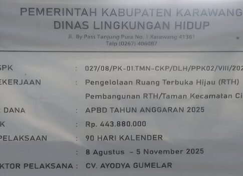 Papan Proyek Taman Kecamatan Cikampek