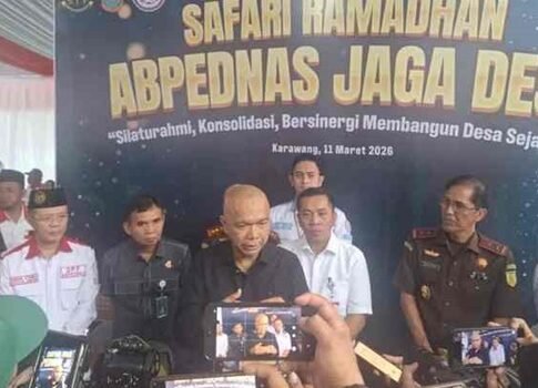 Jamintel Kejaksaan Agung RI Reda Manthovani saat menghadiri kegiatan optimalisasi program Jaga Garda Desa bersama ABPEDNAS di KIIC Karawang